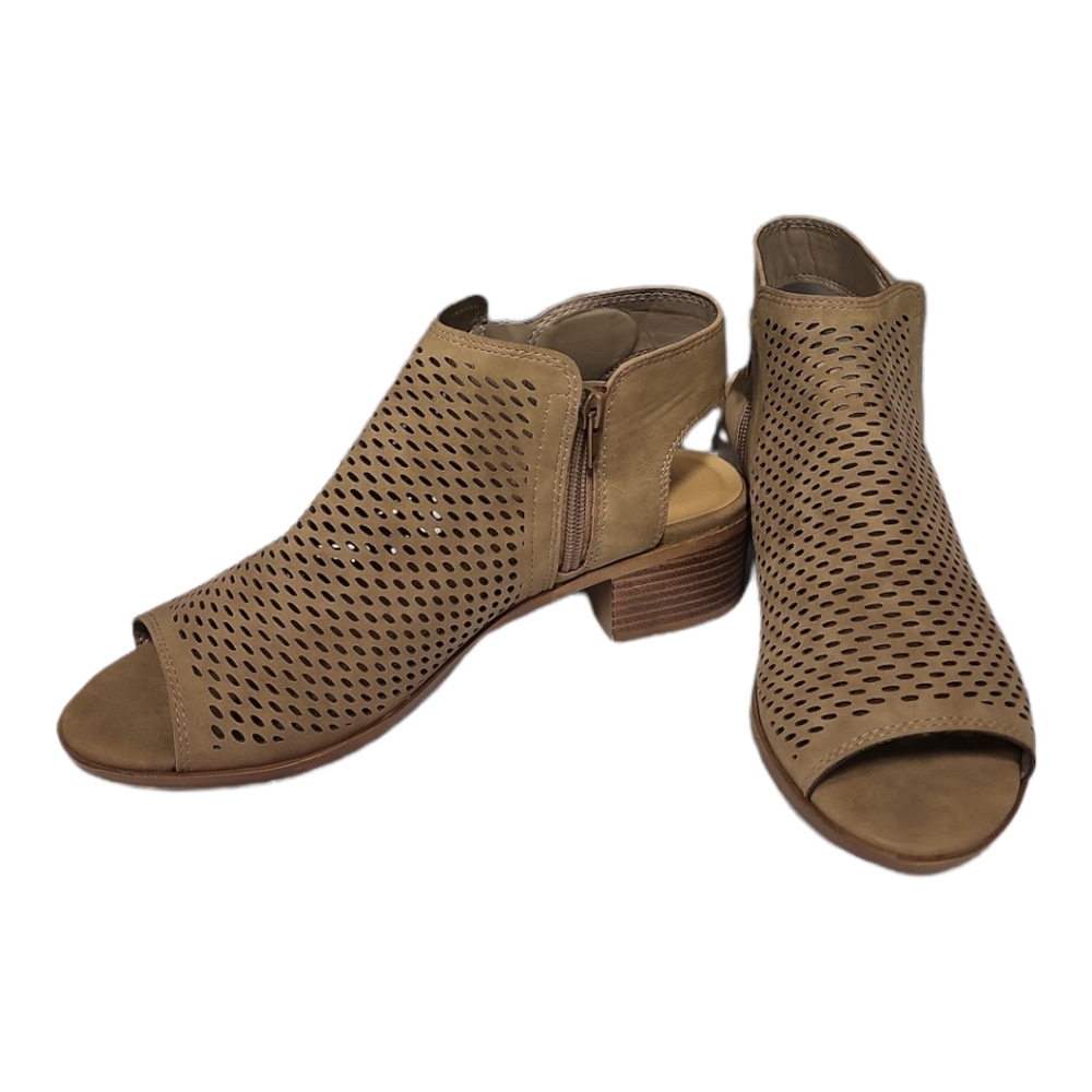Soda Open Toe Mesh Zippered Shoe